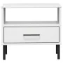 OSLO bedside table metal legs solid white pine wood by vidaXL, Side tables - Ref: Foro24-351032, Price: 46,62 €, Discount: %