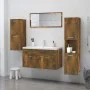 Armario de baño madera de ingeniería roble ahumado 30x30x130 cm de vidaXL, Muebles de baño - Ref: Foro24-815639, Precio: 53,1...