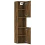 Armario de baño madera de ingeniería roble ahumado 30x30x130 cm de vidaXL, Muebles de baño - Ref: Foro24-815639, Precio: 53,1...