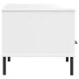 Mesa de centro patas metal OSLO madera maciza blanco 85x50x45cm de vidaXL, Mesas de centro - Ref: Foro24-351035, Precio: 64,4...