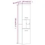 Armario de baño madera de ingeniería roble ahumado 30x30x130 cm de vidaXL, Muebles de baño - Ref: Foro24-815639, Precio: 53,1...