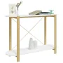 Mesa consola de madera contrachapada blanco 110x38x75 cm de vidaXL, Mesas auxiliares - Ref: Foro24-345690, Precio: 93,55 €, D...