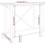 Mesa consola de madera contrachapada blanco 110x38x75 cm de vidaXL, Mesas auxiliares - Ref: Foro24-345690, Precio: 93,55 €, D...