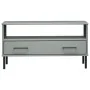 Mesa de centro patas metal OSLO madera maciza gris 85x50x45 cm de vidaXL, Mesas de centro - Ref: Foro24-351034, Precio: 64,38...