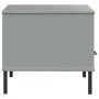 Mesa de centro patas metal OSLO madera maciza gris 85x50x45 cm de vidaXL, Mesas de centro - Ref: Foro24-351034, Precio: 64,38...