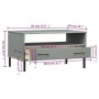 Mesa de centro patas metal OSLO madera maciza gris 85x50x45 cm de vidaXL, Mesas de centro - Ref: Foro24-351034, Precio: 64,38...