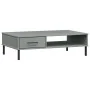 Mesa de centro con patas de metal OSLO madera maciza pino gris de vidaXL, Mesas de centro - Ref: Foro24-351037, Precio: 55,19...