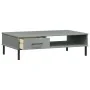 Mesa de centro con patas de metal OSLO madera maciza pino gris de vidaXL, Mesas de centro - Ref: Foro24-351037, Precio: 55,19...