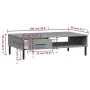 Mesa de centro con patas de metal OSLO madera maciza pino gris de vidaXL, Mesas de centro - Ref: Foro24-351037, Precio: 55,19...