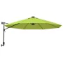 Sombrilla de pared con LED verde manzana 290 cm de vidaXL, Sombrillas - Ref: Foro24-362893, Precio: 119,37 €, Descuento: %