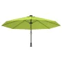 Sombrilla de pared con LED verde manzana 290 cm de vidaXL, Sombrillas - Ref: Foro24-362893, Precio: 119,37 €, Descuento: %