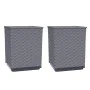 Jardineras 2 uds polipropileno gris oscuro 30x30x37 cm de vidaXL, Maceteros y jardineras - Ref: Foro24-364180, Precio: 52,93 ...