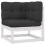 Set de muebles de jardín 9 pzas con cojines madera pino blanco de vidaXL, Conjuntos de jardín - Ref: Foro24-3076805, Precio: ...
