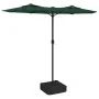 Sombrilla doble con luces LED verde 316x240 cm de vidaXL, Sombrillas - Ref: Foro24-362970, Precio: 168,20 €, Descuento: %