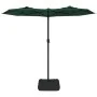 Sombrilla doble con luces LED verde 316x240 cm de vidaXL, Sombrillas - Ref: Foro24-362970, Precio: 168,20 €, Descuento: %