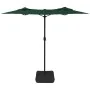 Sombrilla doble con luces LED verde 316x240 cm de vidaXL, Sombrillas - Ref: Foro24-362970, Precio: 168,20 €, Descuento: %
