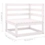 Set de muebles de jardín 9 pzas con cojines madera pino blanco de vidaXL, Conjuntos de jardín - Ref: Foro24-3076805, Precio: ...