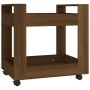 Carrito de escritorio contrachapada marrón roble 60x45x60 cm de vidaXL, Carros e islas - Ref: Foro24-816607, Precio: 43,37 €,...