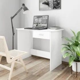 Escritorio de madera contrachapada blanco 100x50x76 cm de vidaXL, Escritorios - Ref: Foro24-800549, Precio: 59,12 €, Descuent...