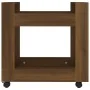 Carrito de escritorio contrachapada marrón roble 60x45x60 cm de vidaXL, Carros e islas - Ref: Foro24-816607, Precio: 43,37 €,...