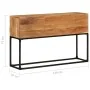 Mesa consola de madera maciza de acacia 120x30x75 cm de vidaXL, Mesas auxiliares - Ref: Foro24-320821, Precio: 158,75 €, Desc...
