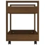Carrito de escritorio contrachapada marrón roble 60x45x60 cm de vidaXL, Carros e islas - Ref: Foro24-816607, Precio: 43,37 €,...