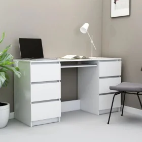 Escritorio de madera contrachapada blanco 140x50x77 cm de vidaXL, Escritorios - Ref: Foro24-800810, Precio: 189,96 €, Descuen...