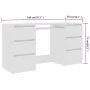 Escritorio de madera contrachapada blanco 140x50x77 cm de vidaXL, Escritorios - Ref: Foro24-800810, Precio: 189,96 €, Descuen...