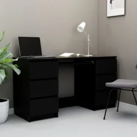 Escritorio de madera contrachapada negro 140x50x77 cm de vidaXL, Escritorios - Ref: Foro24-800811, Precio: 179,09 €, Descuent...