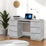 Escritorio de madera contrachapada gris 140x50x77 cm de vidaXL, Escritorios - Ref: Foro24-800814, Precio: 168,20 €, Descuento: %