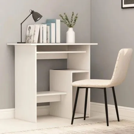 Escritorio de madera contrachapada blanco 80x45x74 cm de vidaXL, Escritorios - Ref: Foro24-801364, Precio: 69,48 €, Descuento: %