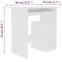 Escritorio de madera contrachapada blanco 80x45x74 cm de vidaXL, Escritorios - Ref: Foro24-801364, Precio: 69,48 €, Descuento: %