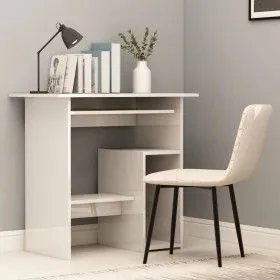 Escritorio de madera contrachapada blanco brillo 80x45x74 cm de vidaXL, Escritorios - Ref: Foro24-801370, Precio: 68,56 €, De...