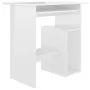 Escritorio de madera contrachapada blanco brillo 80x45x74 cm de vidaXL, Escritorios - Ref: Foro24-801370, Precio: 68,56 €, De...