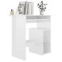 Escritorio de madera contrachapada blanco brillo 80x45x74 cm de vidaXL, Escritorios - Ref: Foro24-801370, Precio: 68,56 €, De...