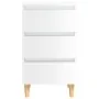 Nightstand with glossy white solid wood legs 40x35x69 cm by vidaXL, Nightstands - Ref: Foro24-805899, Price: 61,71 €, Discoun...