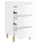 Nightstand with glossy white solid wood legs 40x35x69 cm by vidaXL, Nightstands - Ref: Foro24-805899, Price: 61,71 €, Discoun...