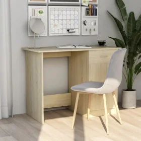 Escritorio madera contrachapada color roble Sonoma 100x50x76 cm de vidaXL, Escritorios - Ref: Foro24-801083, Precio: 87,70 €,...
