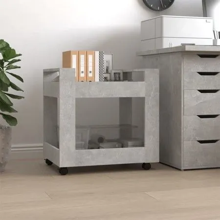 Concrete gray plywood desk cart 60x45x60 cm by vidaXL, Cars and islands - Ref: Foro24-816604, Price: 42,85 €, Discount: %