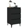 Nightstands with metal legs 2 units black 40x35x69 cm by vidaXL, Nightstands - Ref: Foro24-805908, Price: 131,07 €, Discount: %