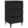 Nightstands with metal legs 2 units black 40x35x69 cm by vidaXL, Nightstands - Ref: Foro24-805908, Price: 131,07 €, Discount: %