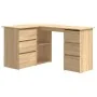Escritorio de esquina contrachapada color roble 145x100x76cm de vidaXL, Escritorios - Ref: Foro24-801092, Precio: 154,19 €, D...