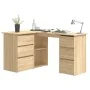 Escritorio de esquina contrachapada color roble 145x100x76cm de vidaXL, Escritorios - Ref: Foro24-801092, Precio: 154,19 €, D...