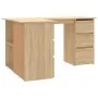 Escritorio de esquina contrachapada color roble 145x100x76cm de vidaXL, Escritorios - Ref: Foro24-801092, Precio: 154,19 €, D...