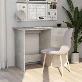 Betongrauer Sperrholzschreibtisch 100x50x76 cm von vidaXL, Schreibtische - Ref: Foro24-801084, Preis: 75,02 €, Rabatt: %