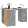 Eckschreibtisch aus grauem Beton-Sperrholz 145x100x76 cm von vidaXL, Schreibtische - Ref: Foro24-801093, Preis: 180,73 €, Rab...