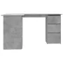 Eckschreibtisch aus grauem Beton-Sperrholz 145x100x76 cm von vidaXL, Schreibtische - Ref: Foro24-801093, Preis: 180,73 €, Rab...