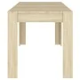 Mesa de comedor contrachapada color roble sonoma 140x74,5x76 cm de vidaXL, Mesas de cocina y de comedor - Ref: Foro24-804205,...