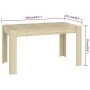 Mesa de comedor contrachapada color roble sonoma 140x74,5x76 cm de vidaXL, Mesas de cocina y de comedor - Ref: Foro24-804205,...