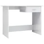 Schreibtisch aus glänzend weißer Spanplatte, 100 x 50 x 76 cm von vidaXL, Schreibtische - Ref: Foro24-800555, Preis: 60,05 €,...